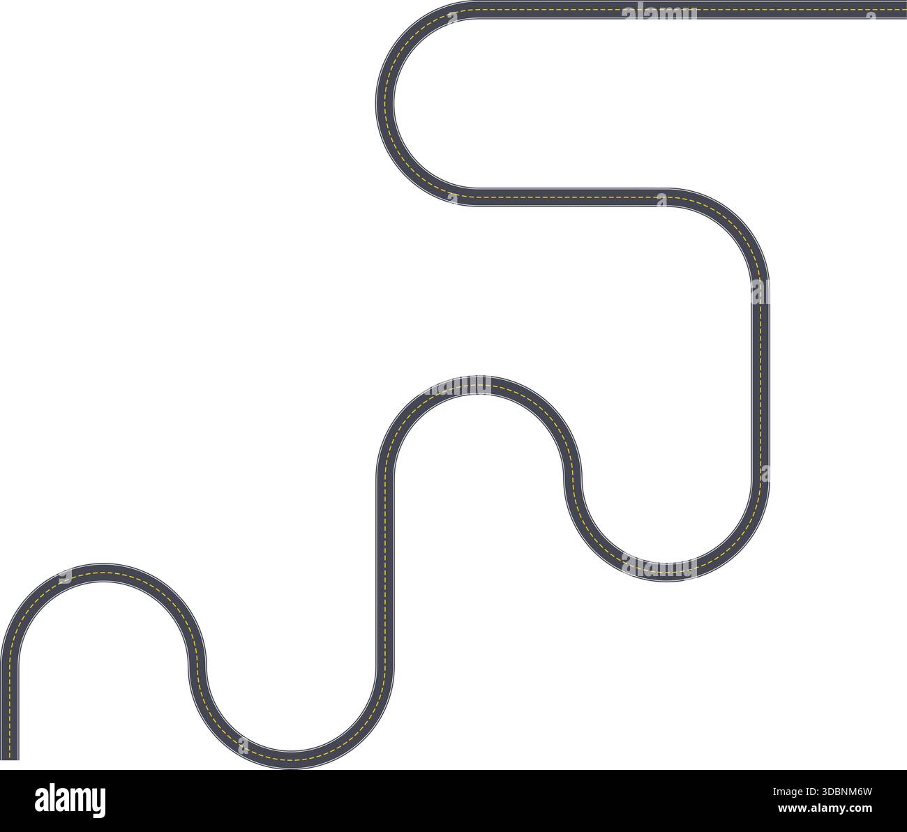 Patha Graphick Top view road path graphic showing an irregular zigzag route formed by ...
