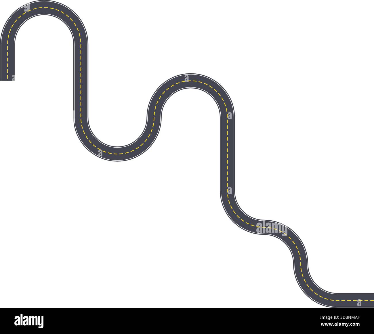 Path Graphical Image Top view road path graphic showing an irregular form created by squared ...