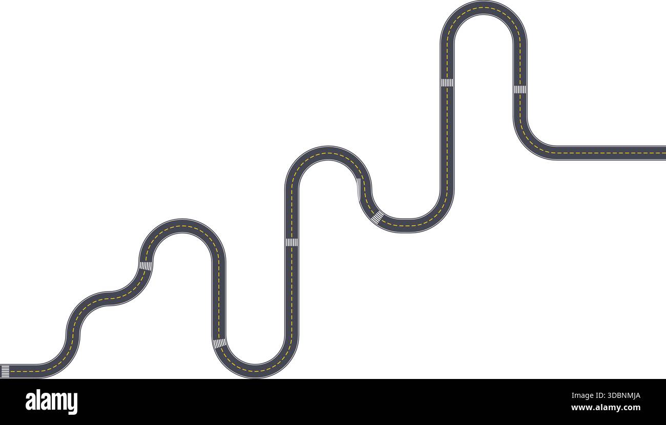 Top view highway path graphic showing a maze configuration made of ...