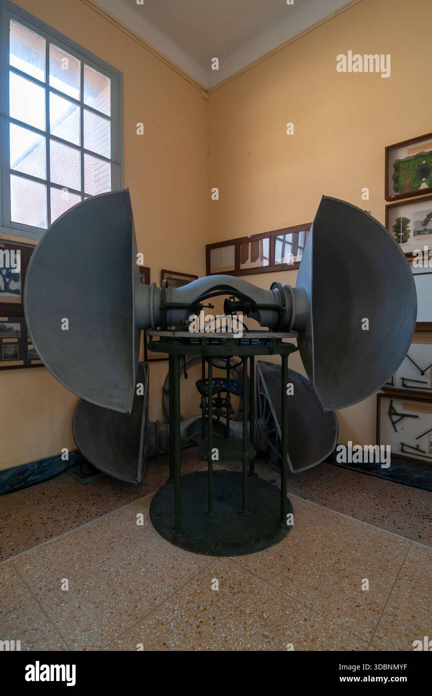 Italian Engineering The areophone. Interior of the Museum of the Italian Military Engineers ...