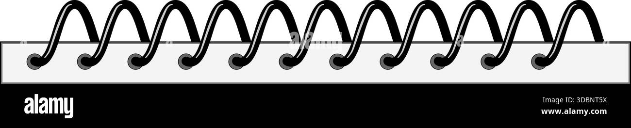Binder Spring Vector Black spiral binder spring mechanism holding pages Stock Vector Image ...