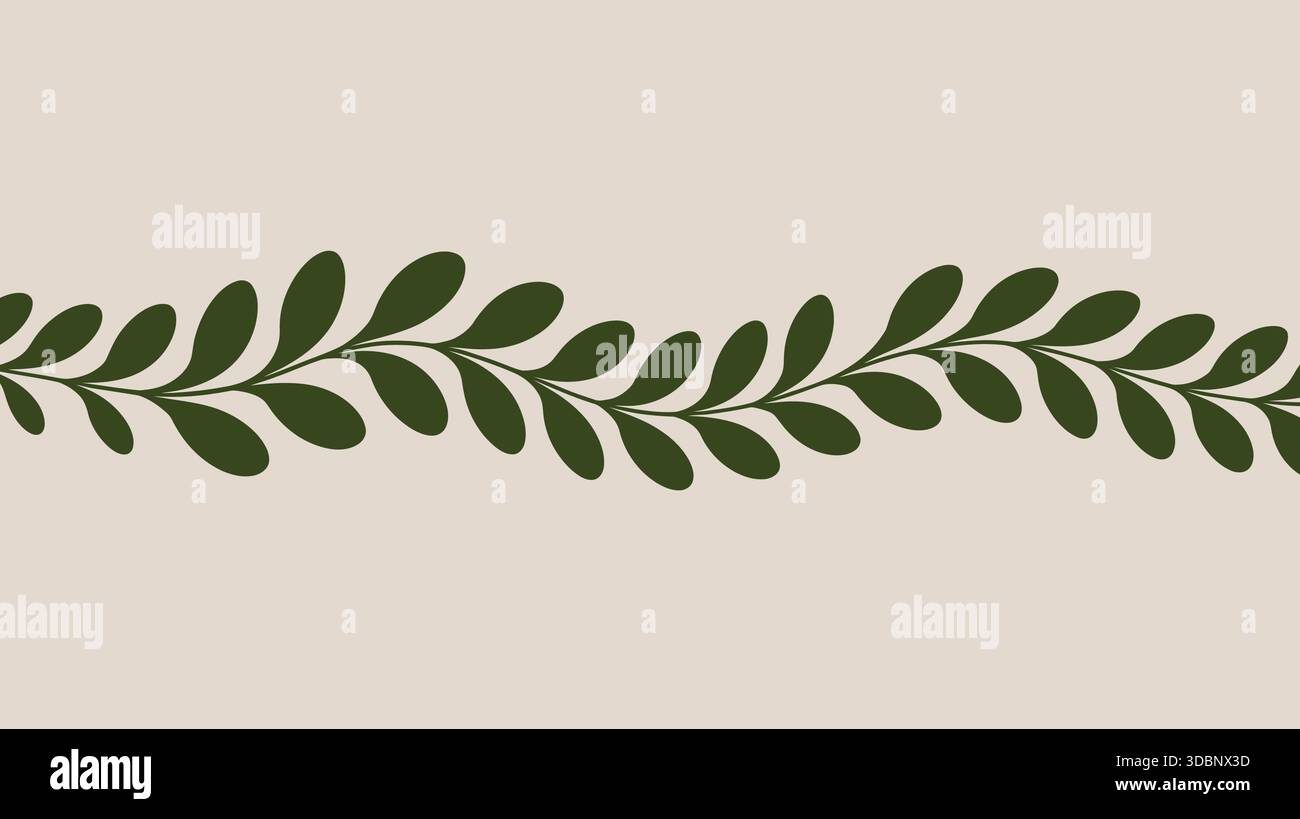 Green leaf border Stock Vector Image & Art - Alamy