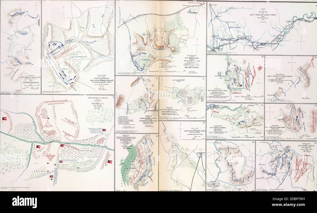 SEATTLE - OCT 11, 2025 - Detailed historical maps illustrating Civil ...