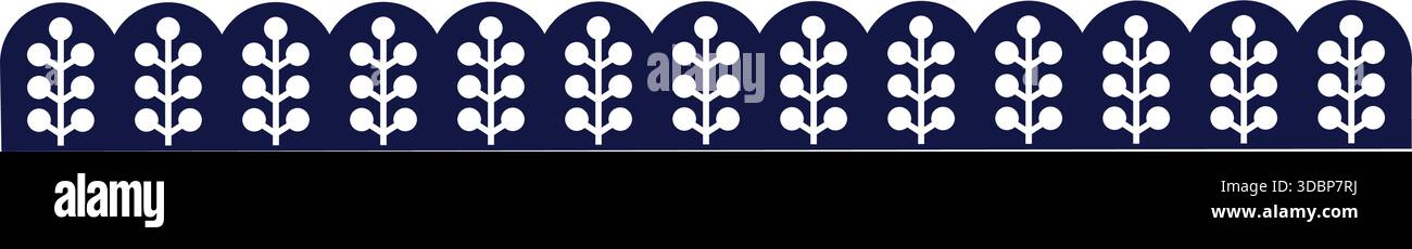 Continuous floral border pattern creating a dividing element Stock ...