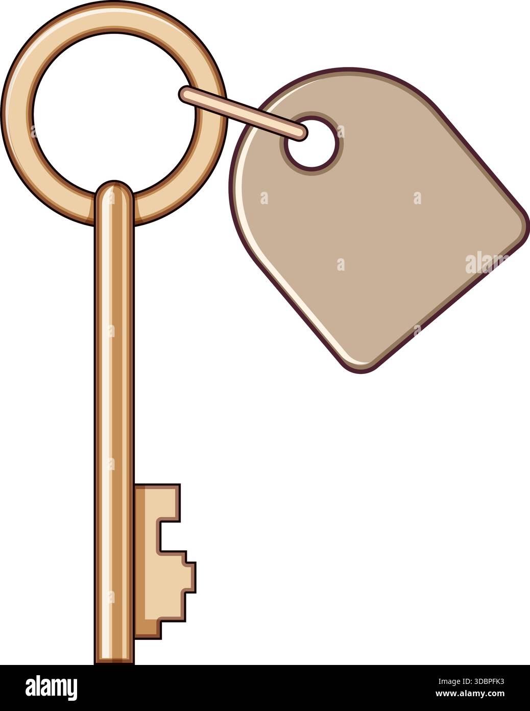 Hotel room key with blank tag illustration Stock Vector Image & Art - Alamy