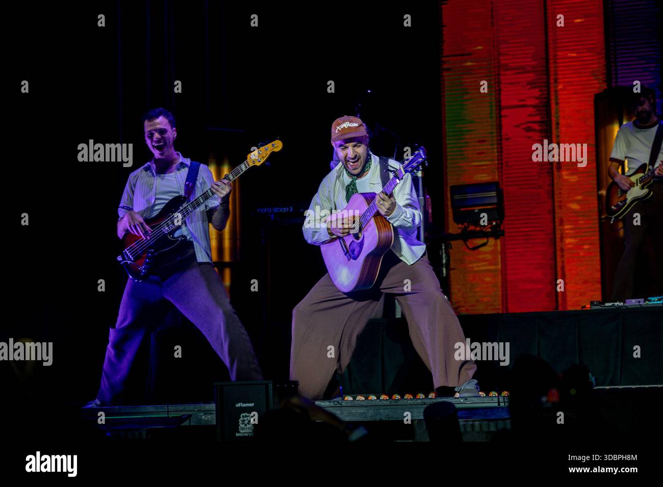 Singer Nil Moliner performs during his concert at the Movistar Arena on ...
