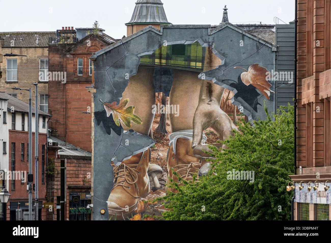 Scotland, Glasgow, Mural Trail, 'Fellow Glasgow Residents' Stock Photo