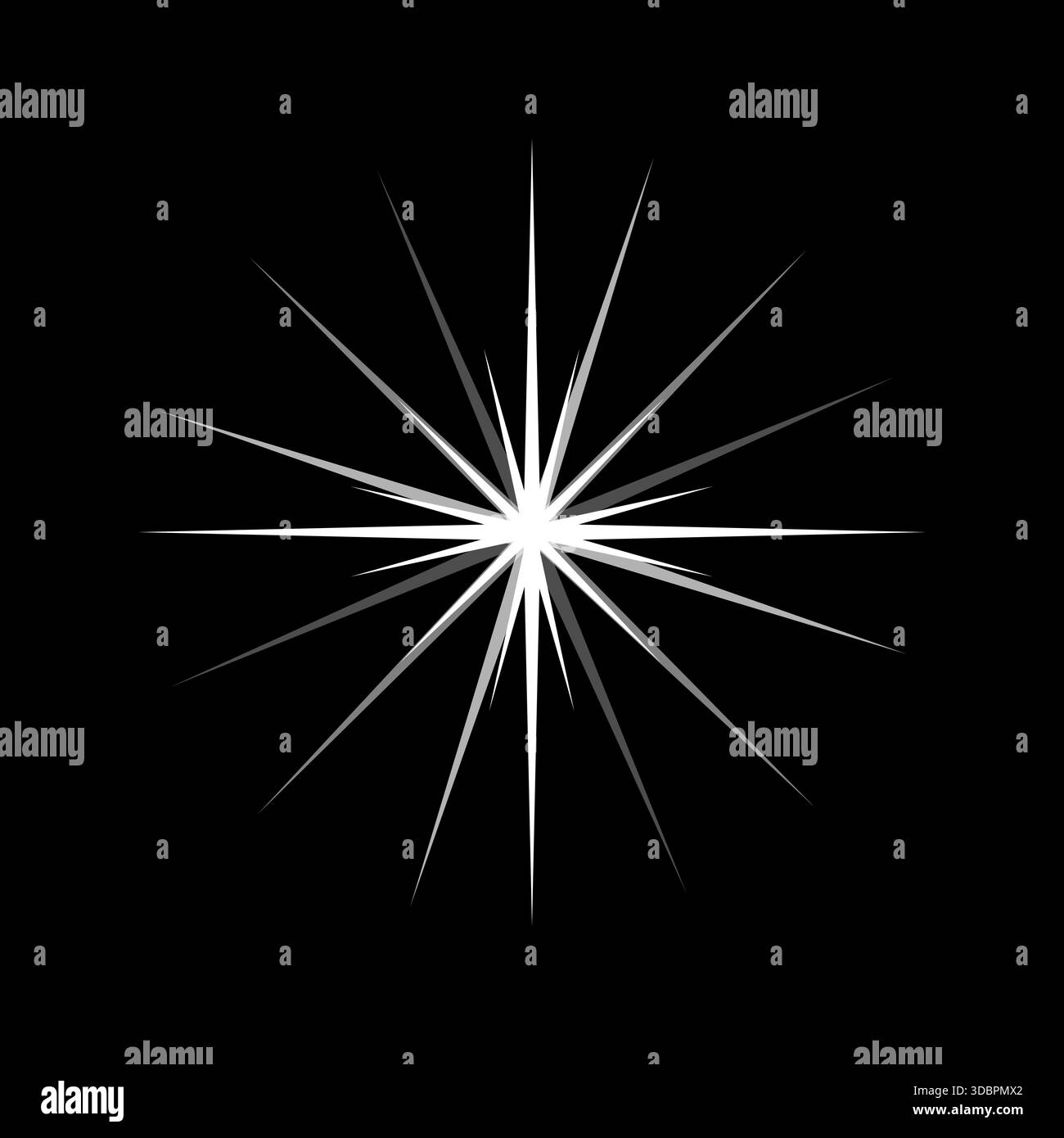Sun starburst lens flare Black and White Stock Photos & Images - Alamy