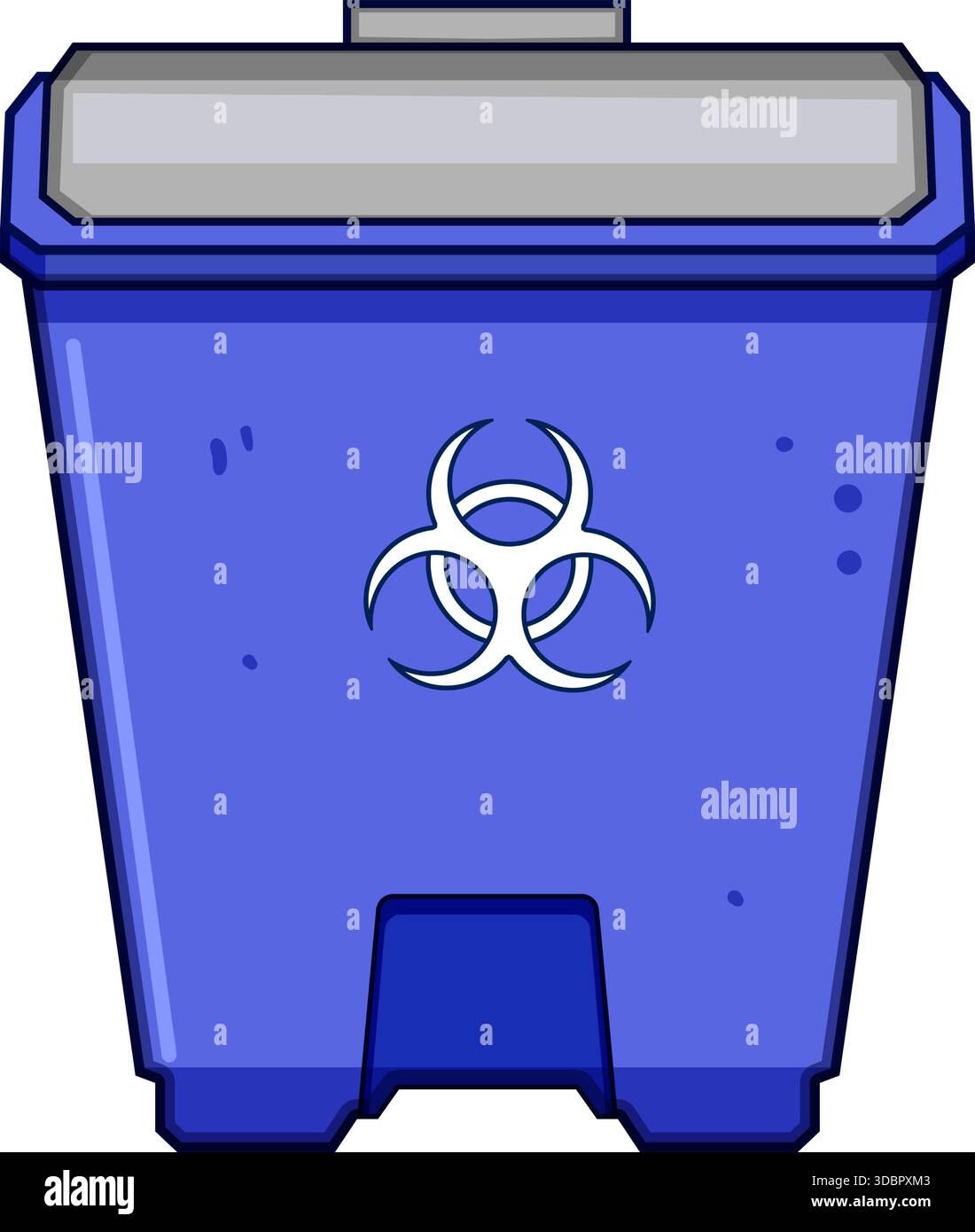 Biohazard waste bin for medical disposal and safety Stock Vector Image ...