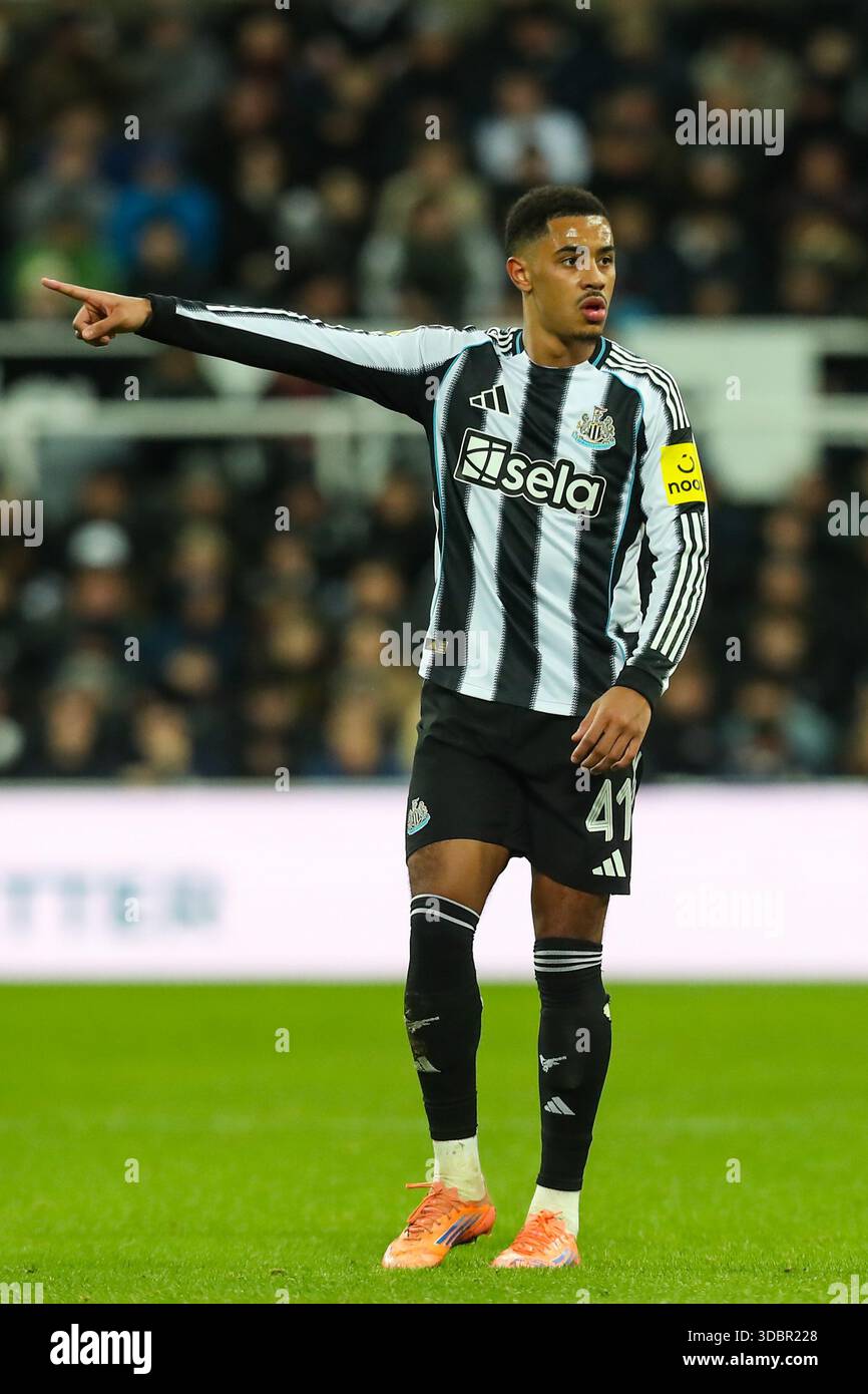 Jacob Ramsay Jacob Ramsey Of Newcastle United gestures during the Newcastle United v ...