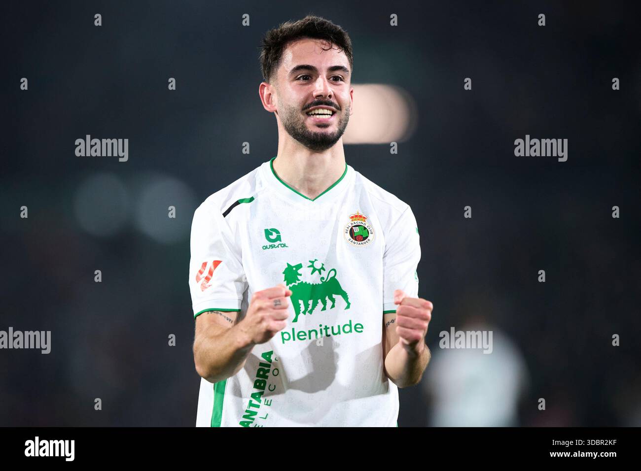 Andres Martin of Real Racing Club celebrates after scoring his team's first  goal during the LaLiga Hypermotion match between Real Racing Club and CD L  Stock Photo - Alamy
