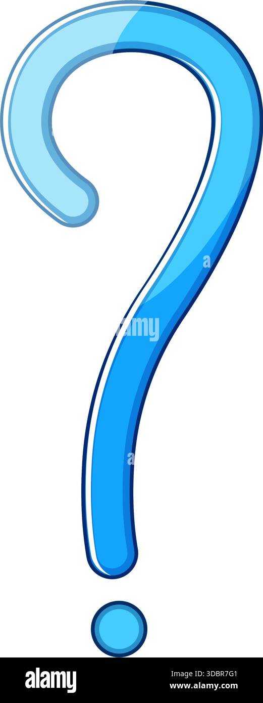 Blue question mark symbol representing important questions and answers ...