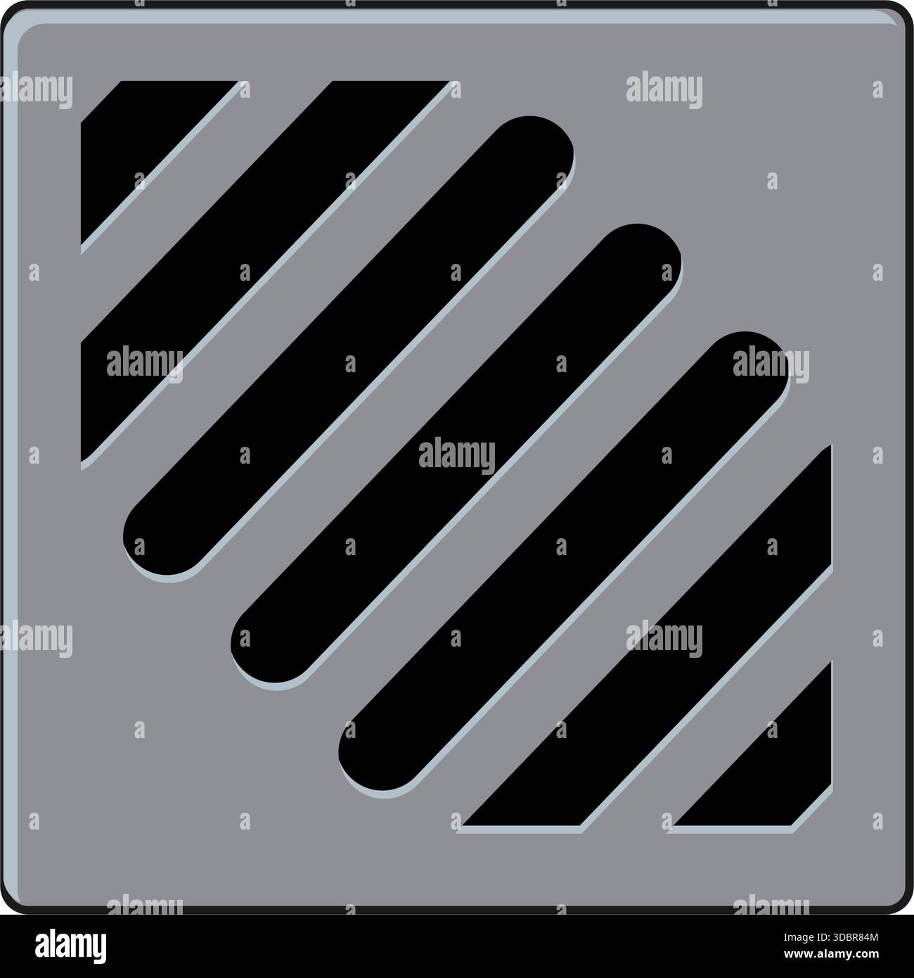 Urban square drain grate Stock Vector Images - Alamy