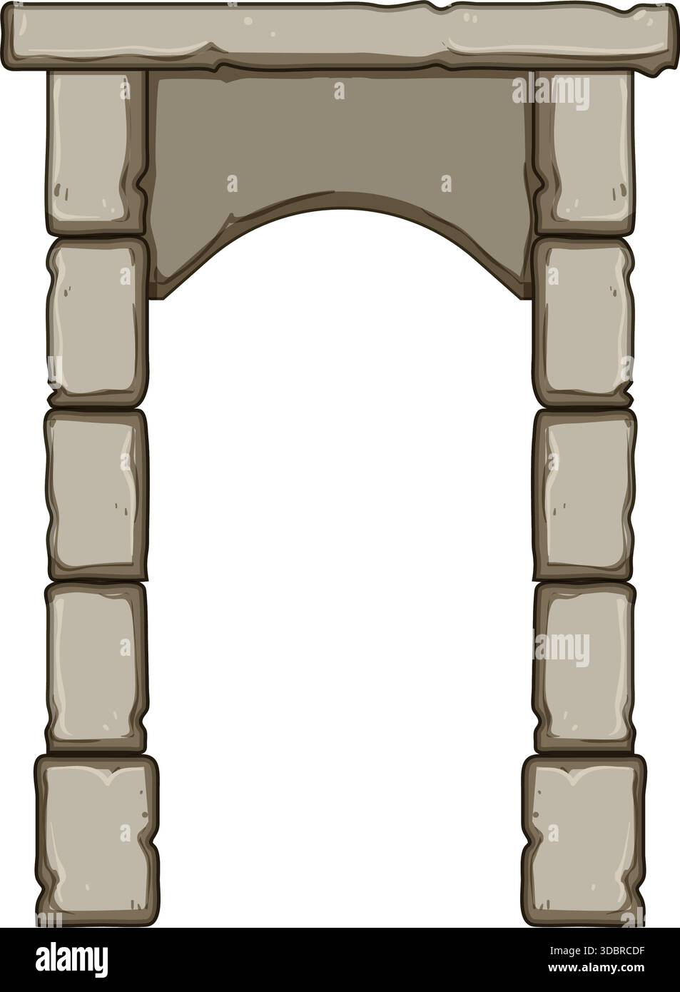 Stone archway entrance element for game design Stock Vector Image & Art ...