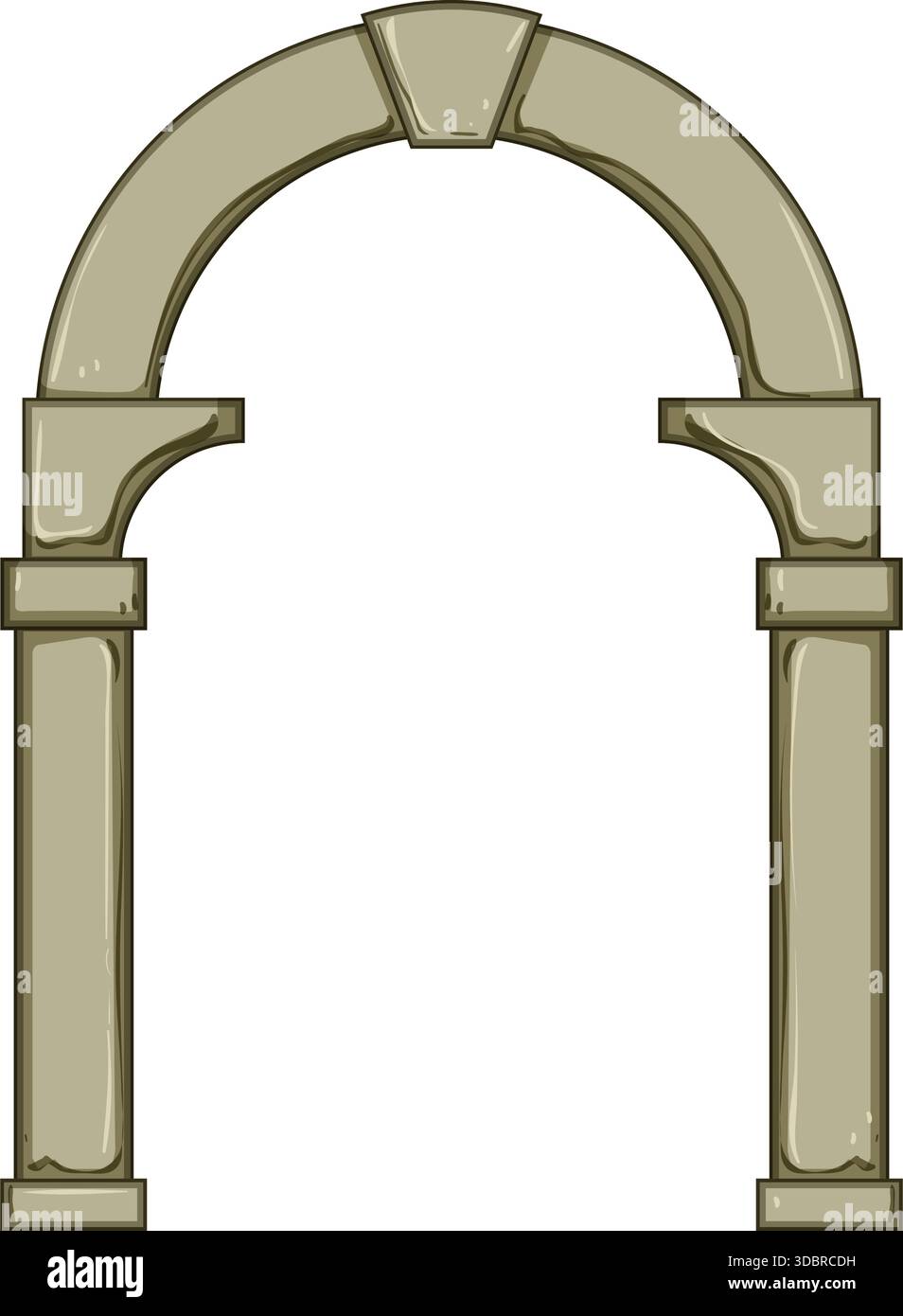 Stone arch gate illustrating ancient architectural structure Stock ...