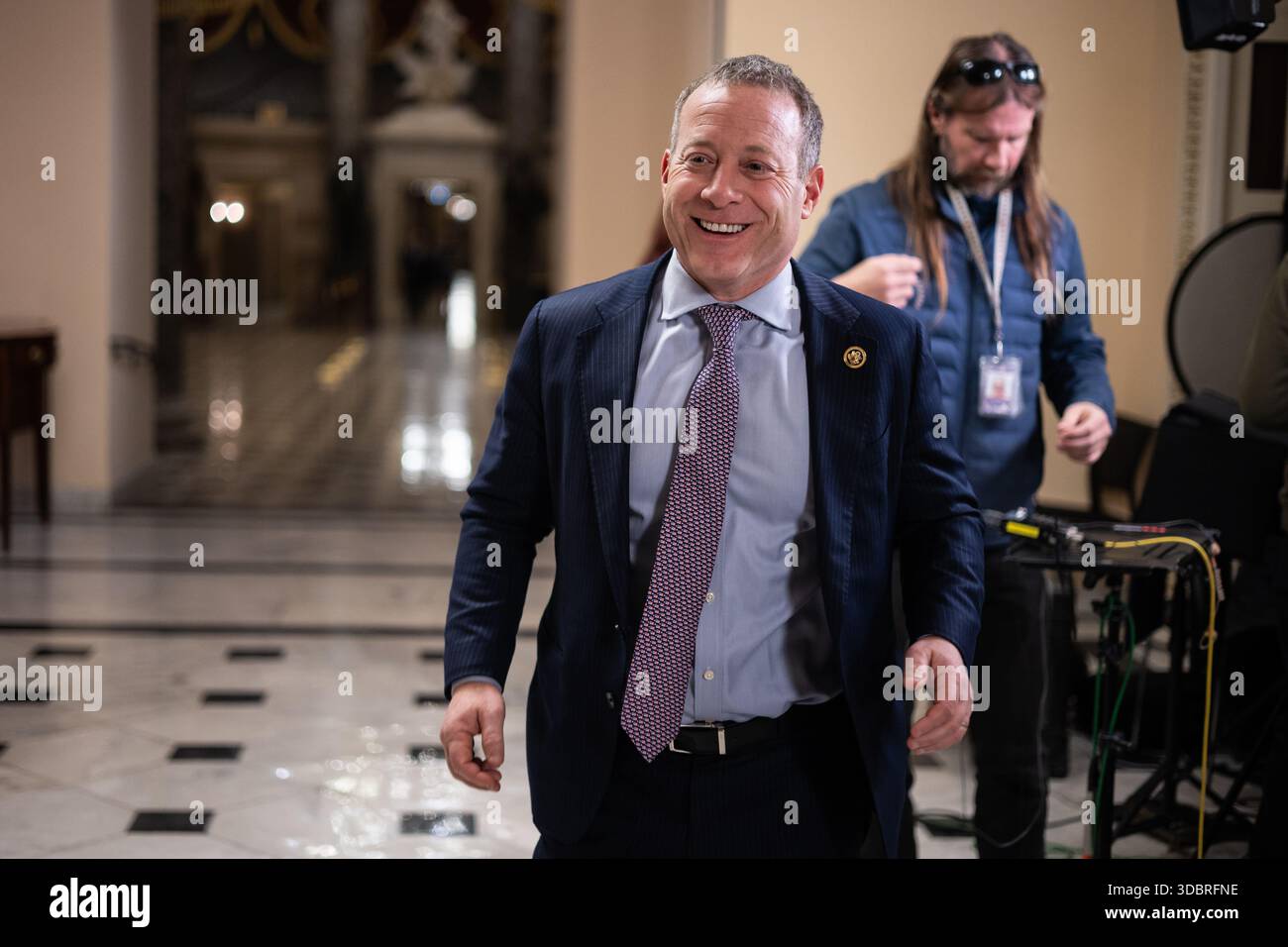 Gottheimer Rep. Josh Gottheimer (D-N.J.) walks to a vote after an interview at the ...