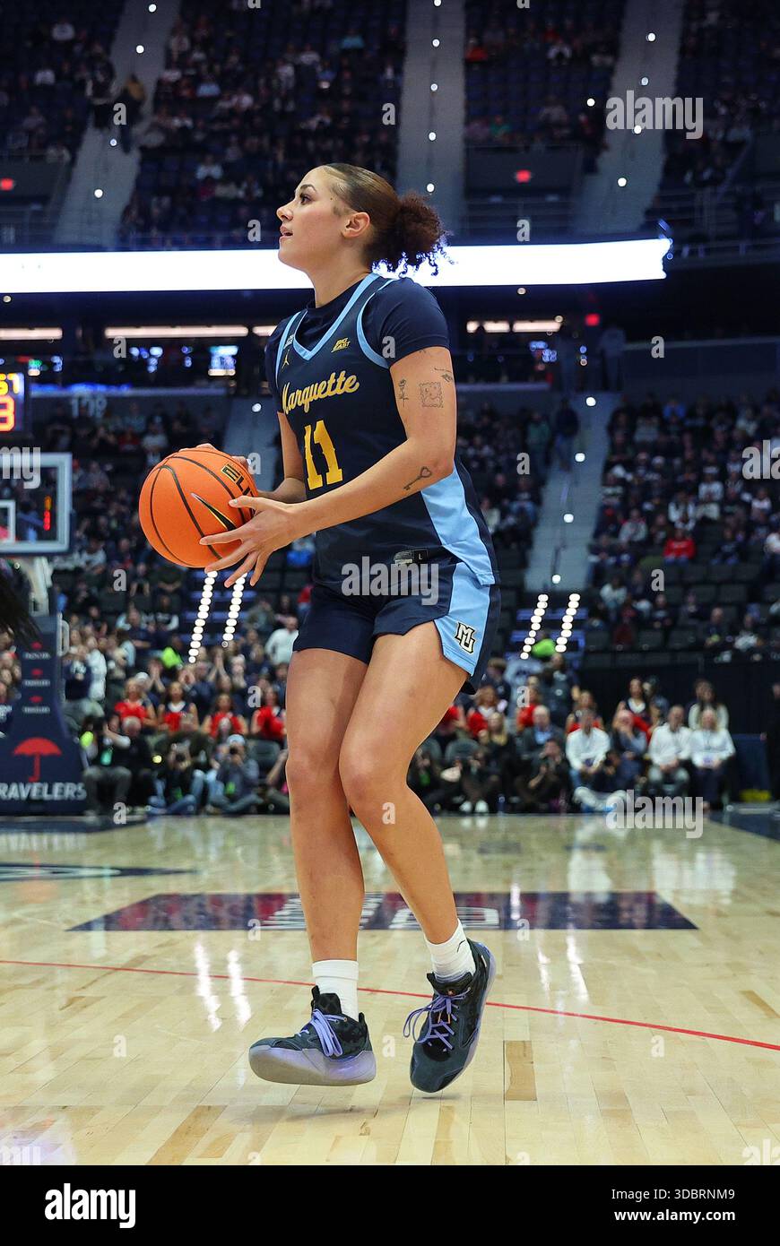 HARTFORD, CT - DECEMBER 17: Skylar Forbes #11 of the Marquette Golden