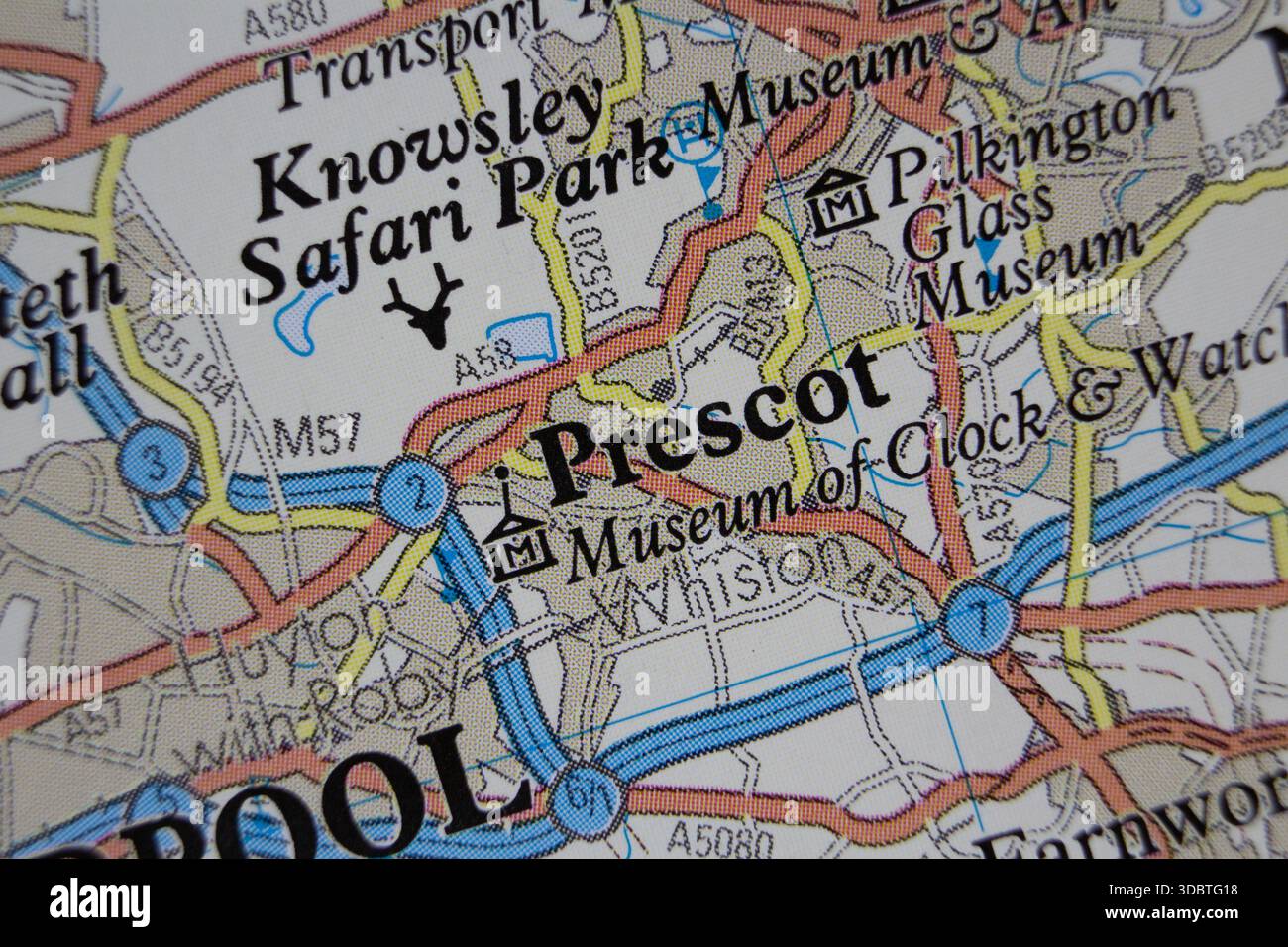 Prescot Postcode Prescot map hi-res stock photography and images - Alamy