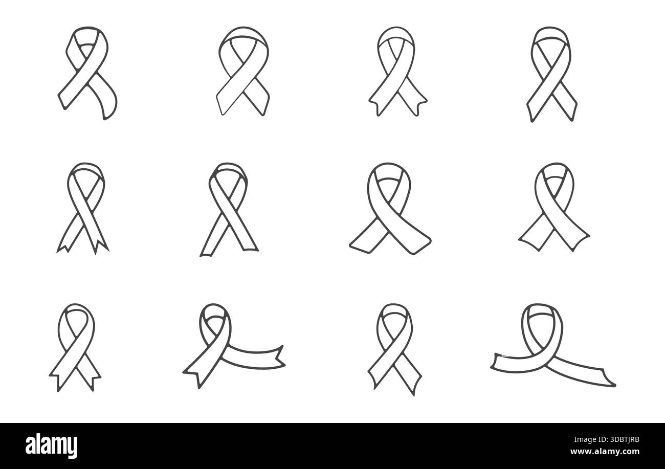 Awareness ribbon outline svg, Cancer ribbon outline, Ribbon outline ...