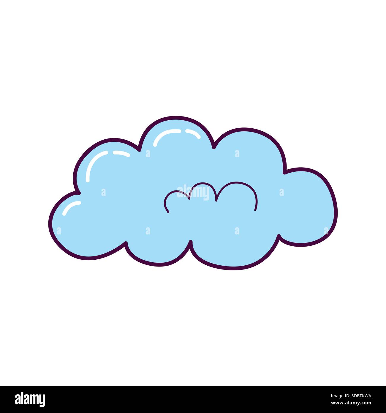 Cute cloud illustration in hand drawn style Stock Vector Image & Art ...