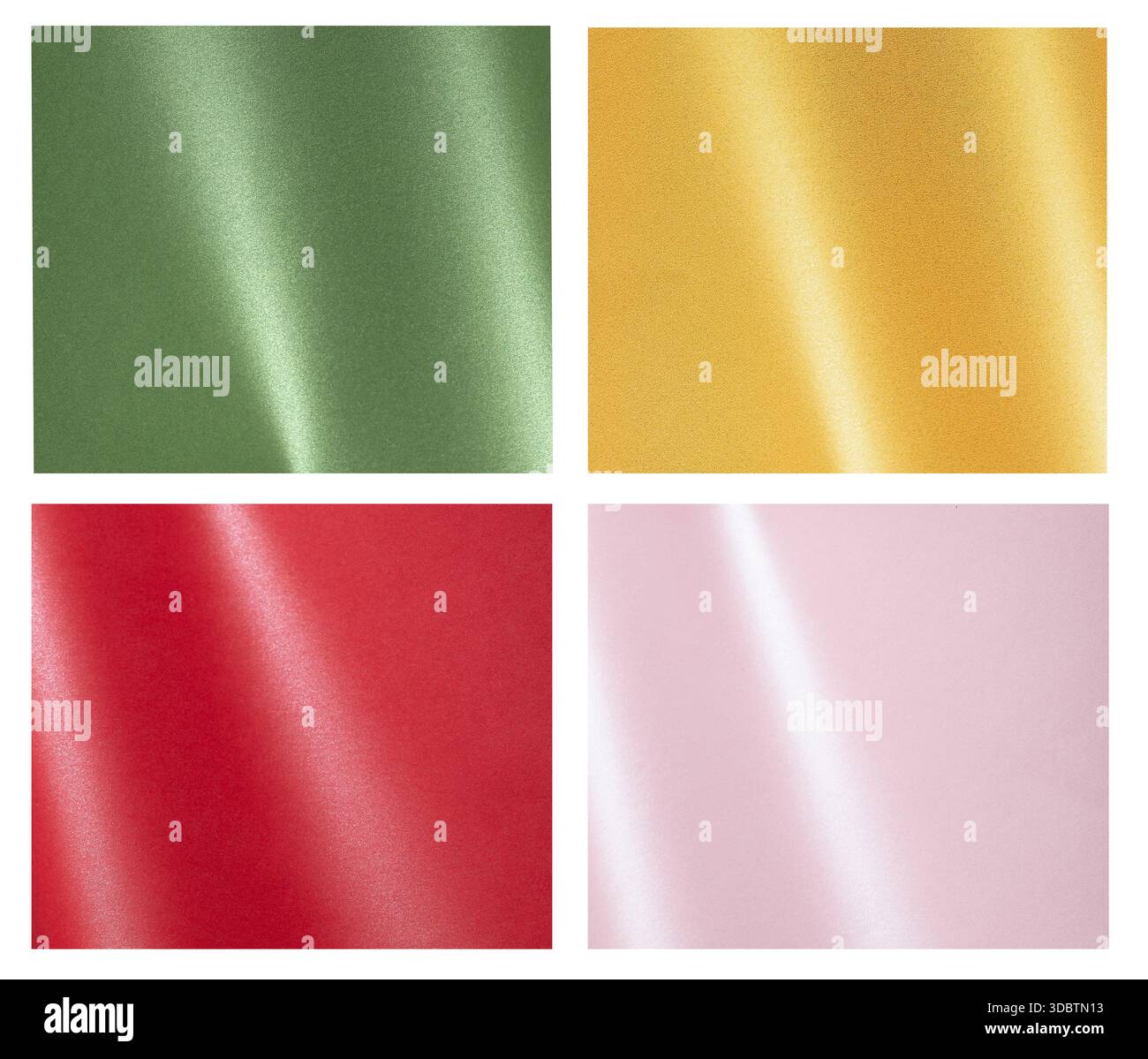 Glossy gradient paper textures set. Sheet backgrounds with elegant gloss effect, bold colors for design Stock Photo