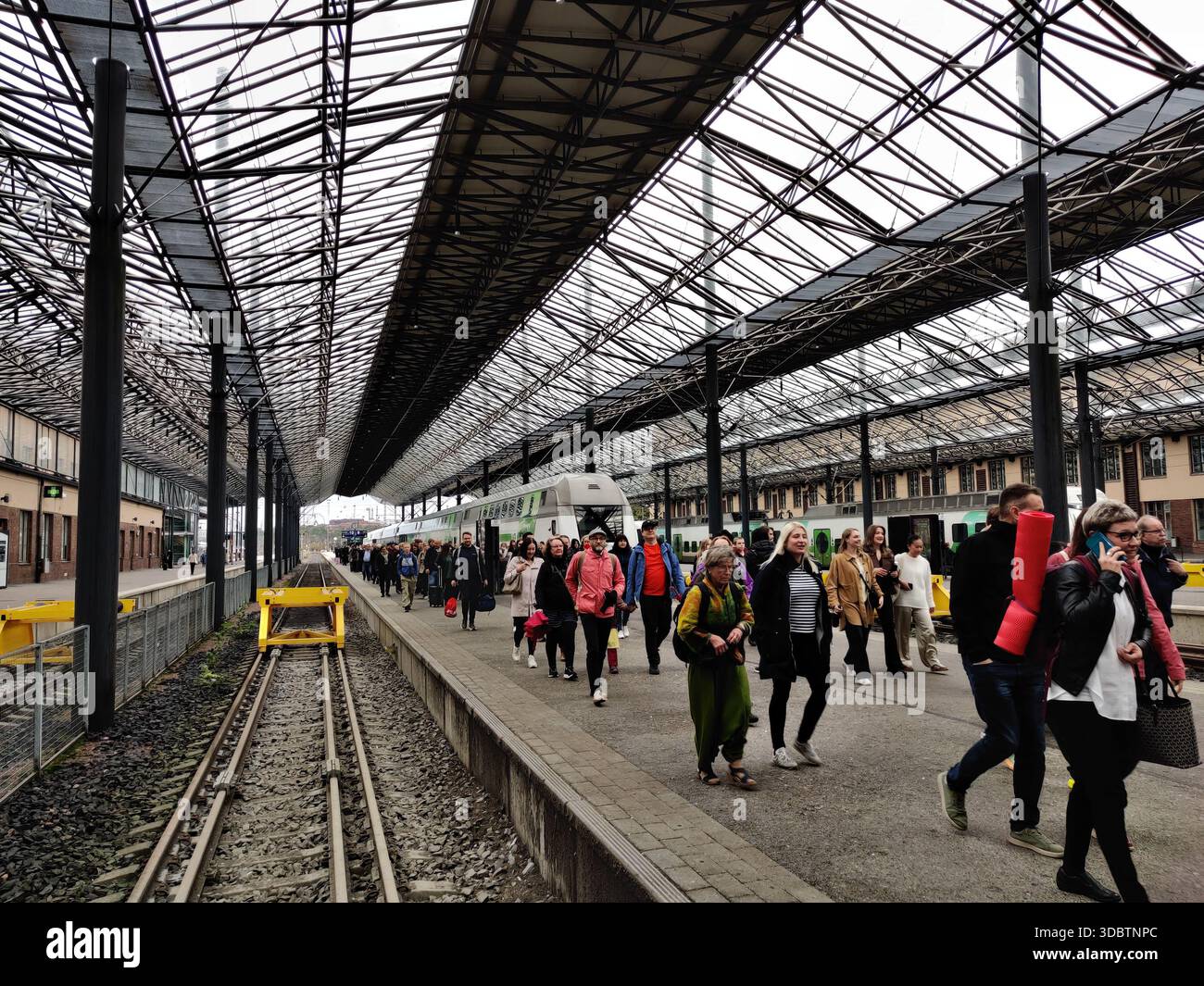 Finland, Helsinki - September, 20, 2025: Interior train platforms of ...