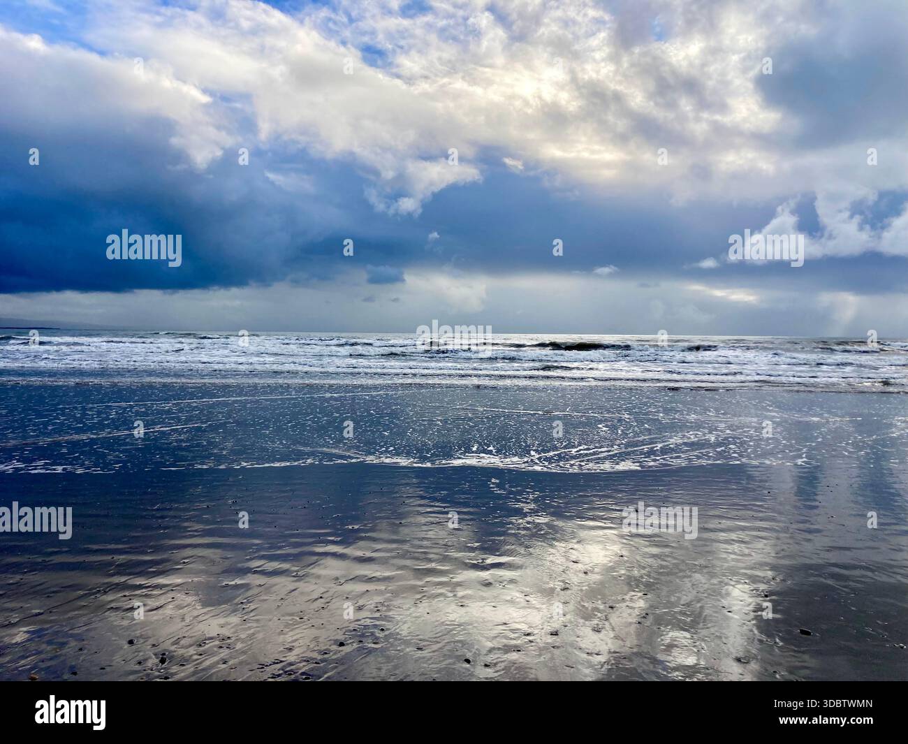 Criccieth beach north wales uk - Smartphone Captured Stock Image