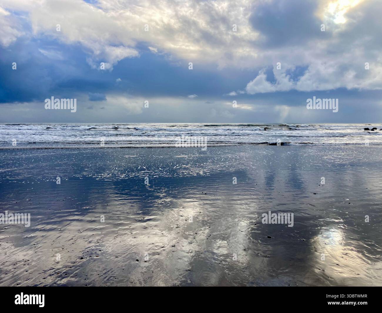 Criccieth beach north wales uk - Smartphone Captured Stock Image