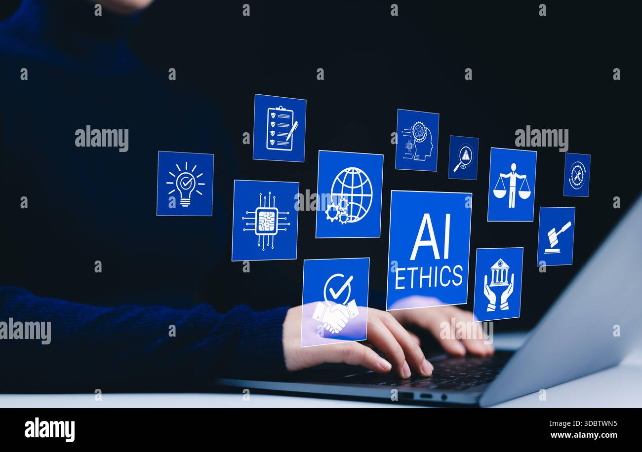 AI Ethics and Responsibility in Technology Concept. AI ethics and ...