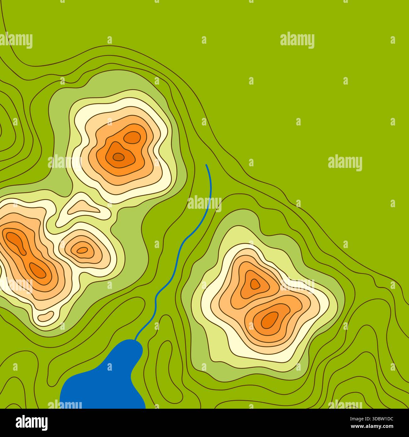 Map Geodezy Abstract outline topographic contour map. Landscape geodesy topography ...