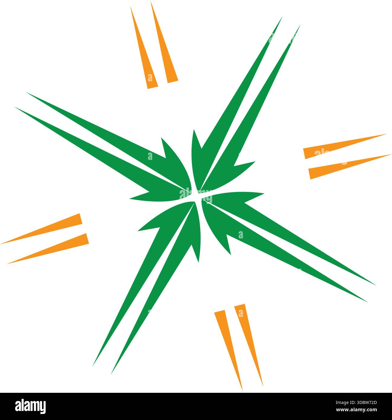 Bamboo Abstract Star Shape Logo Icon Design Vector Template Stock Vector