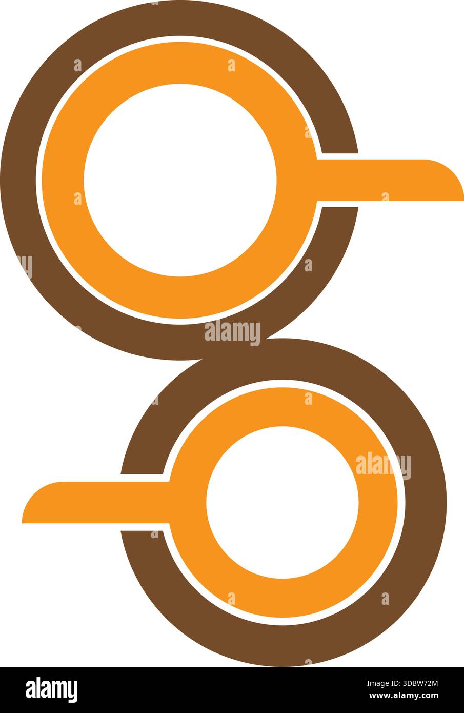 Circular Letter O Monogram Logo Design Icon Vector Template Stock Vector
