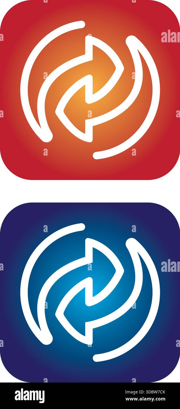 Abstract Spiral Motion arrow Recycle  Logo Vector Template Icon Design Stock Vector