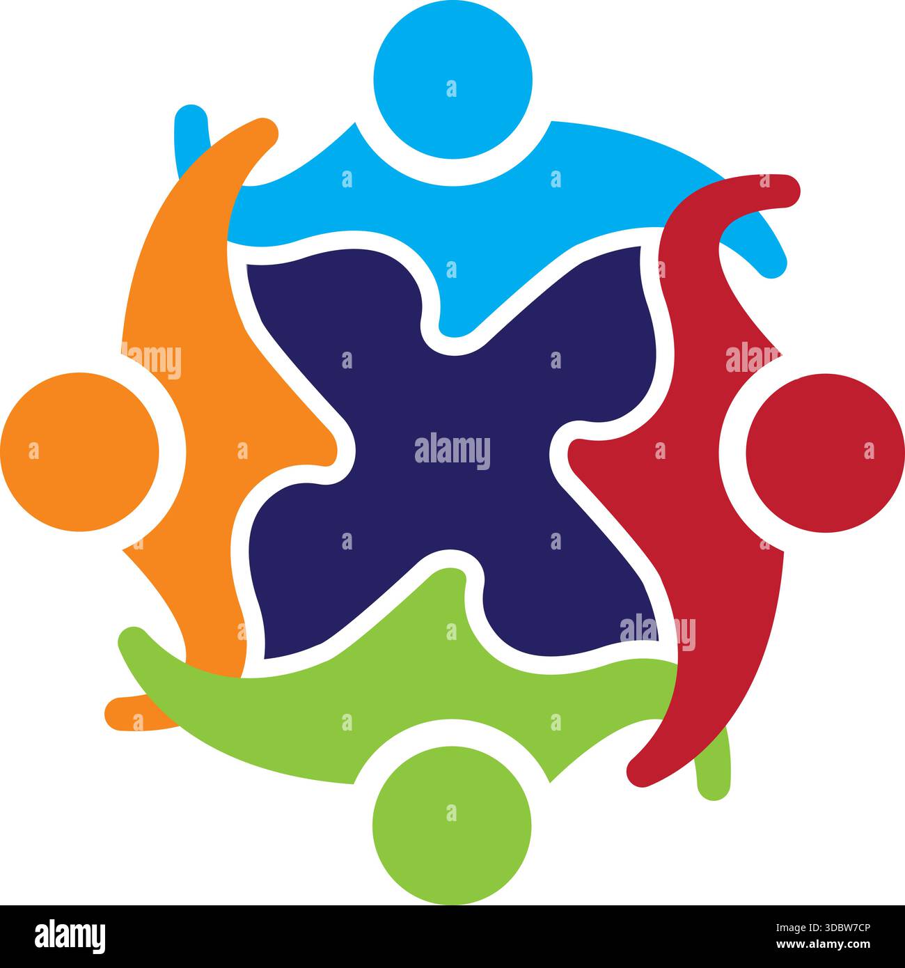 People Group Connection Circle Logo Icon Vector Template Design Stock Vector