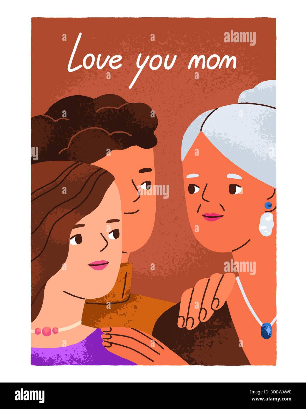 Happy mother day flat Cut Out Stock Images & Pictures - Alamy