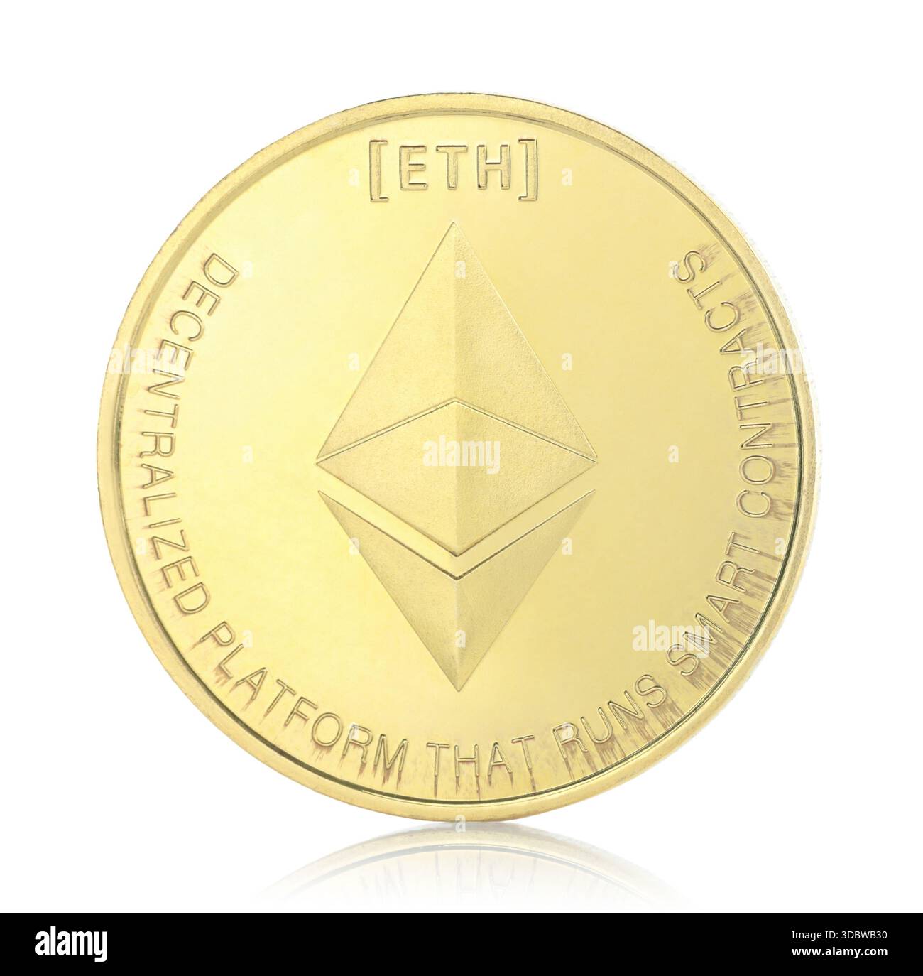 Ethereum - ETH cryptocurrency coin isolated on a transparent background.  Perfect for financial concepts, fintech illustrations, blockchain projects,  a Stock Photo - Alamy