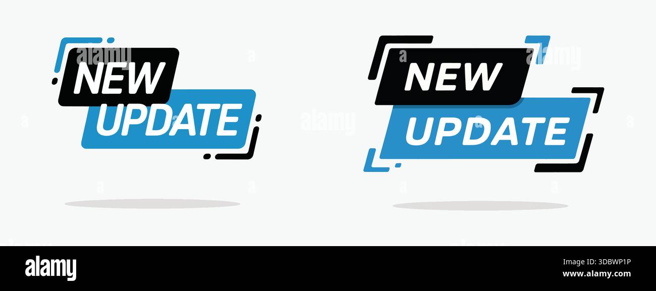 New update sign black Stock Vector Images - Alamy
