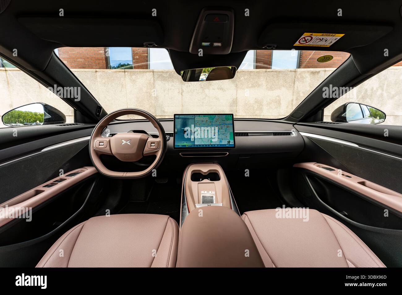 Dashboard of an XPeng Mona M03 600 long-range Max electric