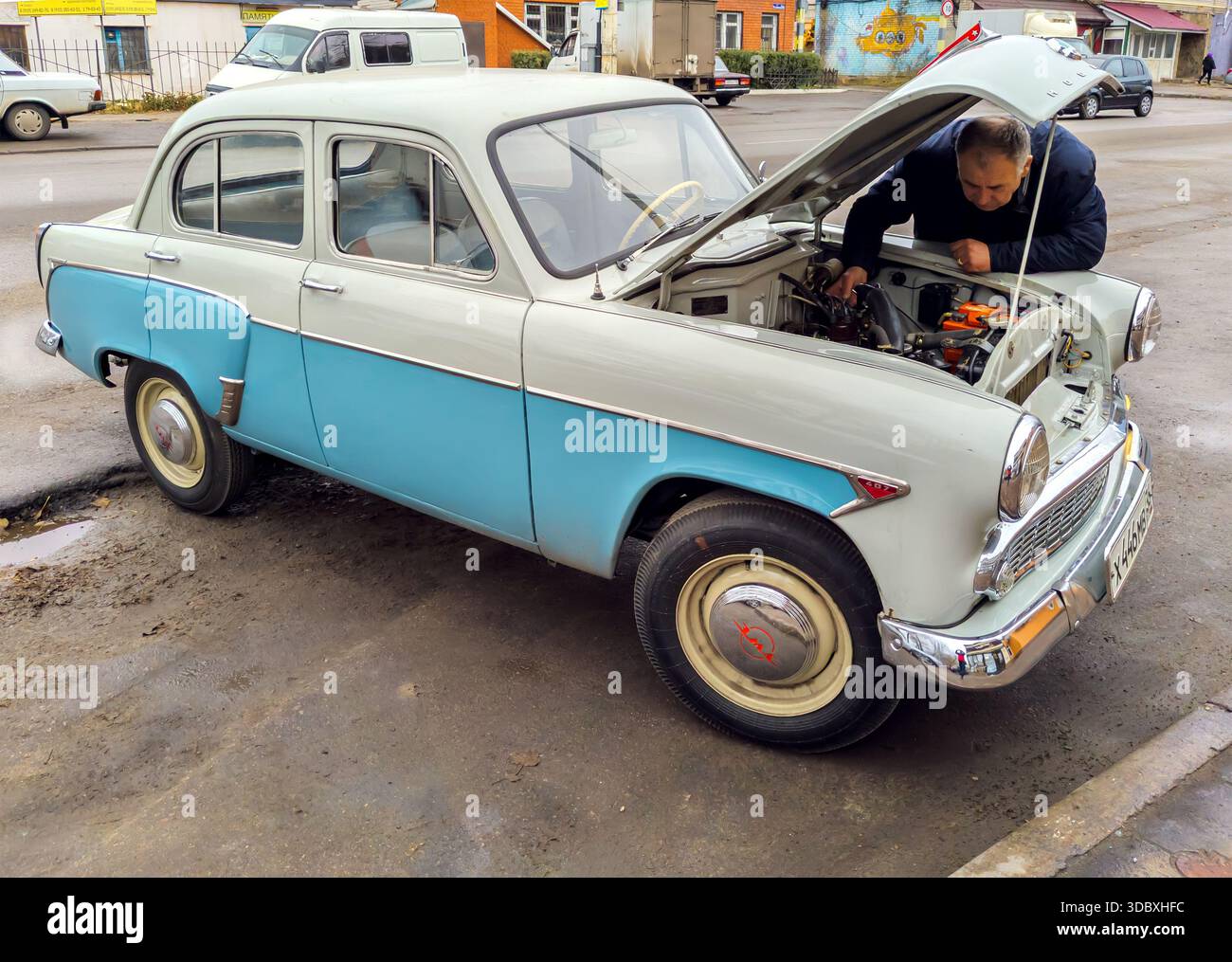 Moskvich-412 Car from 1971 Tour d'Europe Race