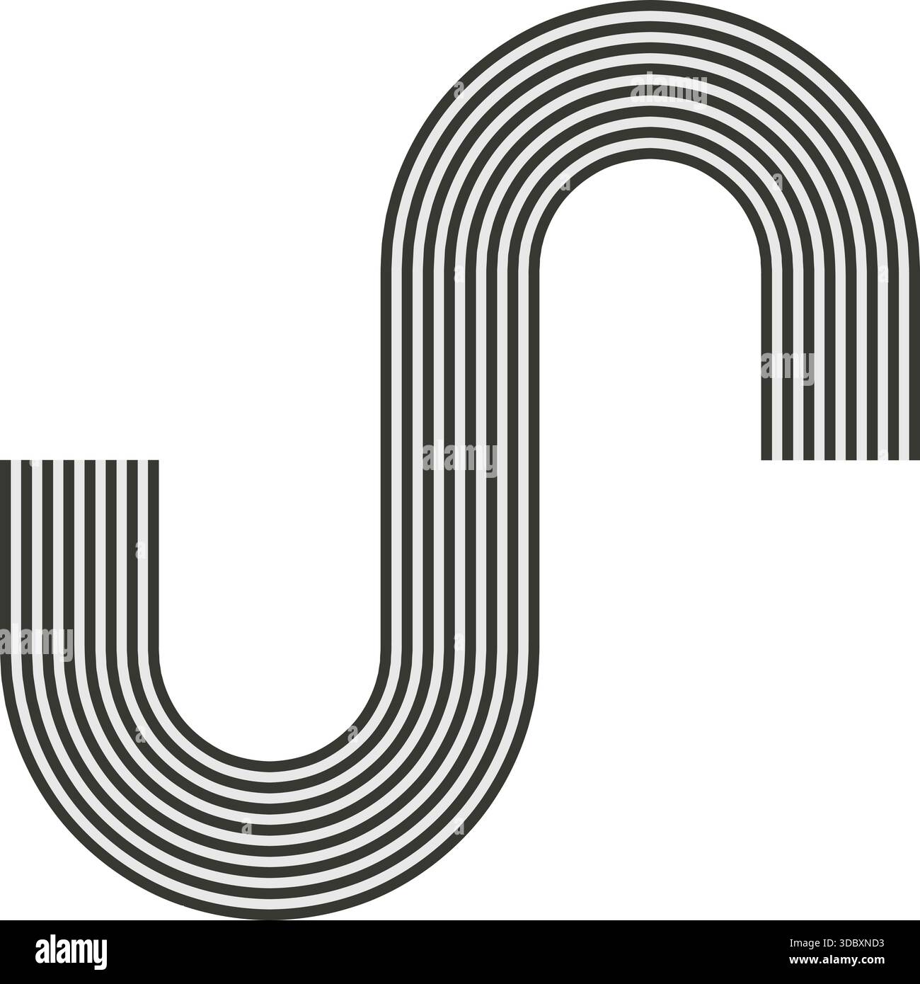 Path Forming Striped path forming a maze with uneven routing and wave-based ...