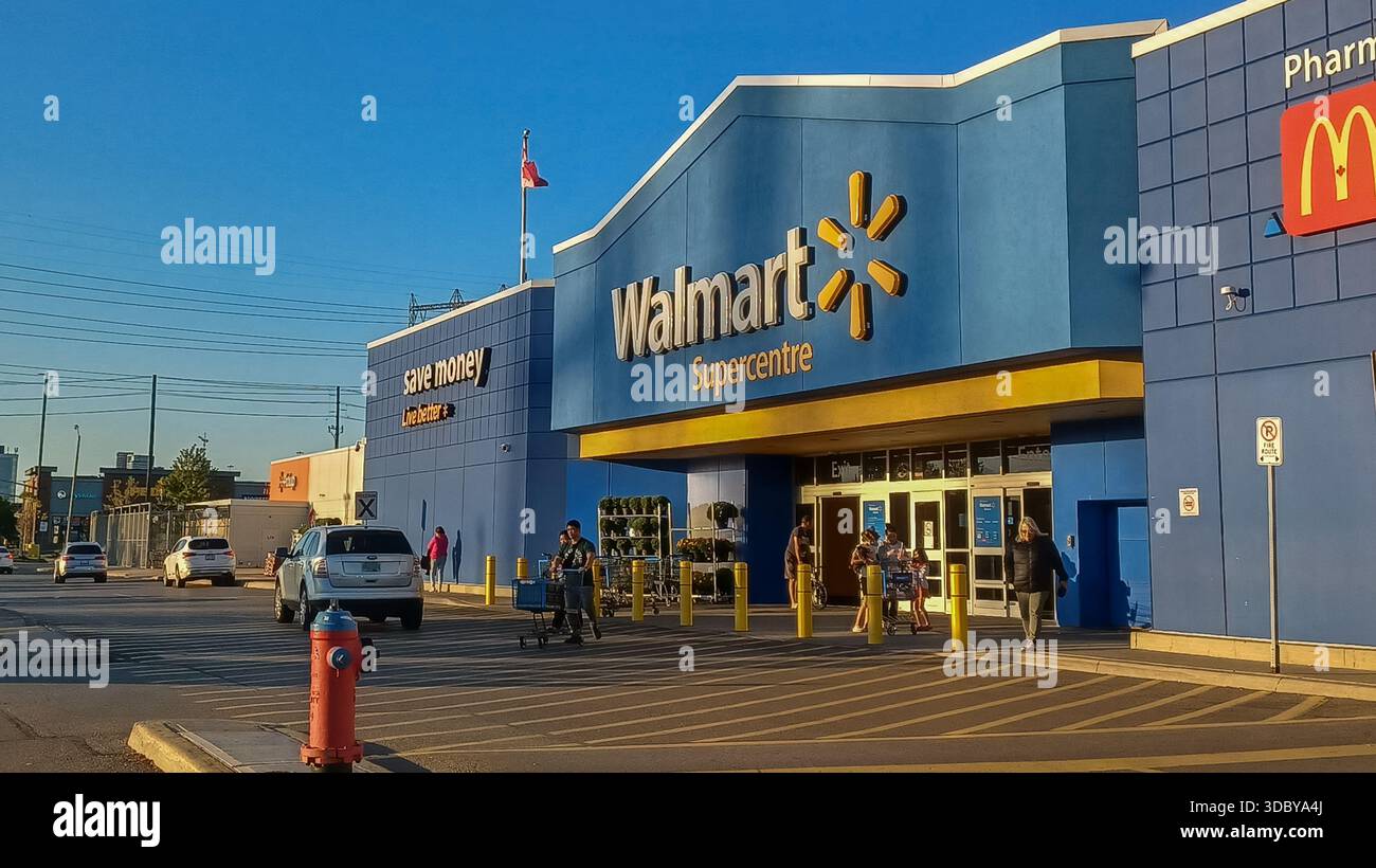 Toronto, ON, Canada - August 30, 2025: View at the logo front sign
