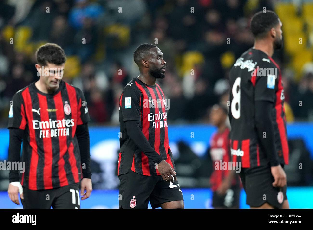AC Milan's Christian Pulisic , AC Milan's Fikayo Tomori during the EA ...