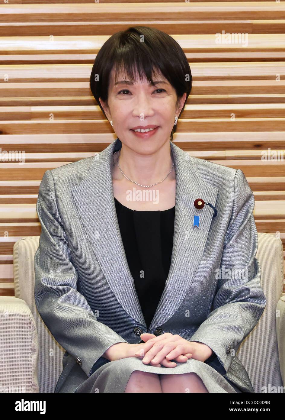 Japanese Prime Minister Sanae Takaichi attends a cabinet meeting at ...