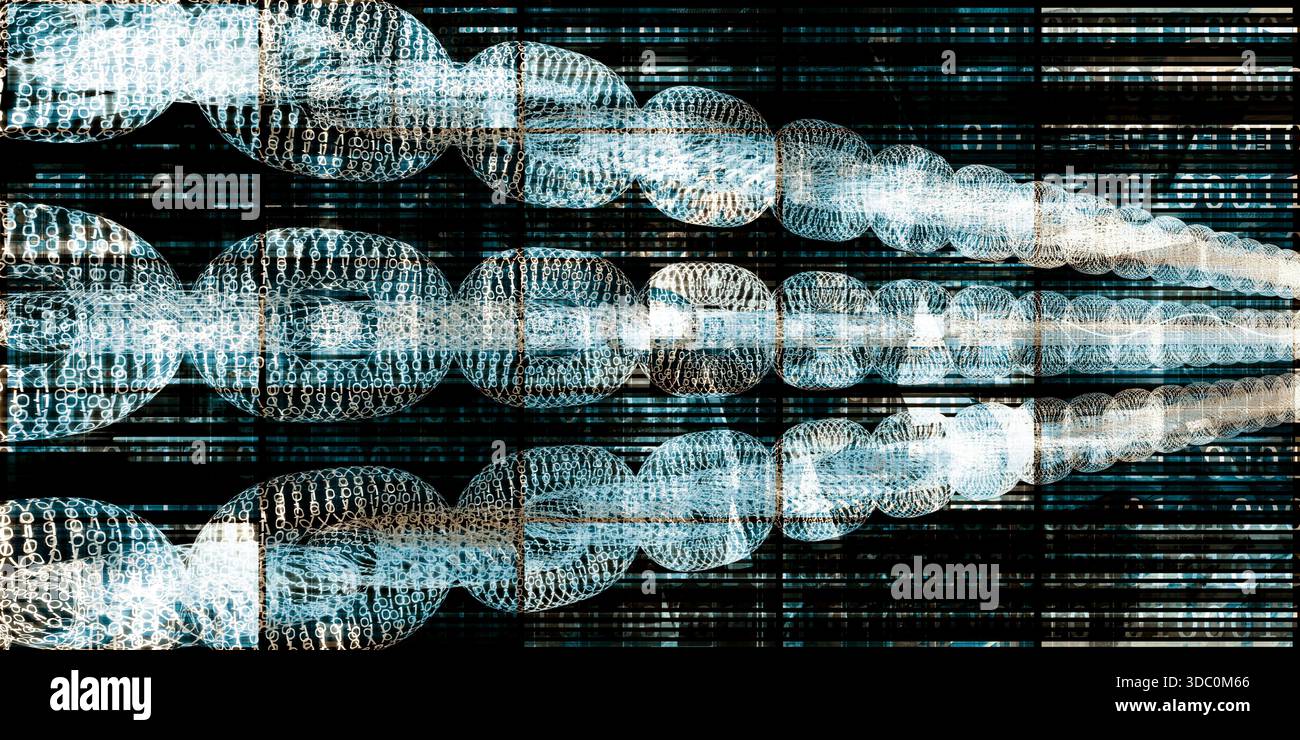 Projecting the Future in a Digital Art Abstract Stock Photo
