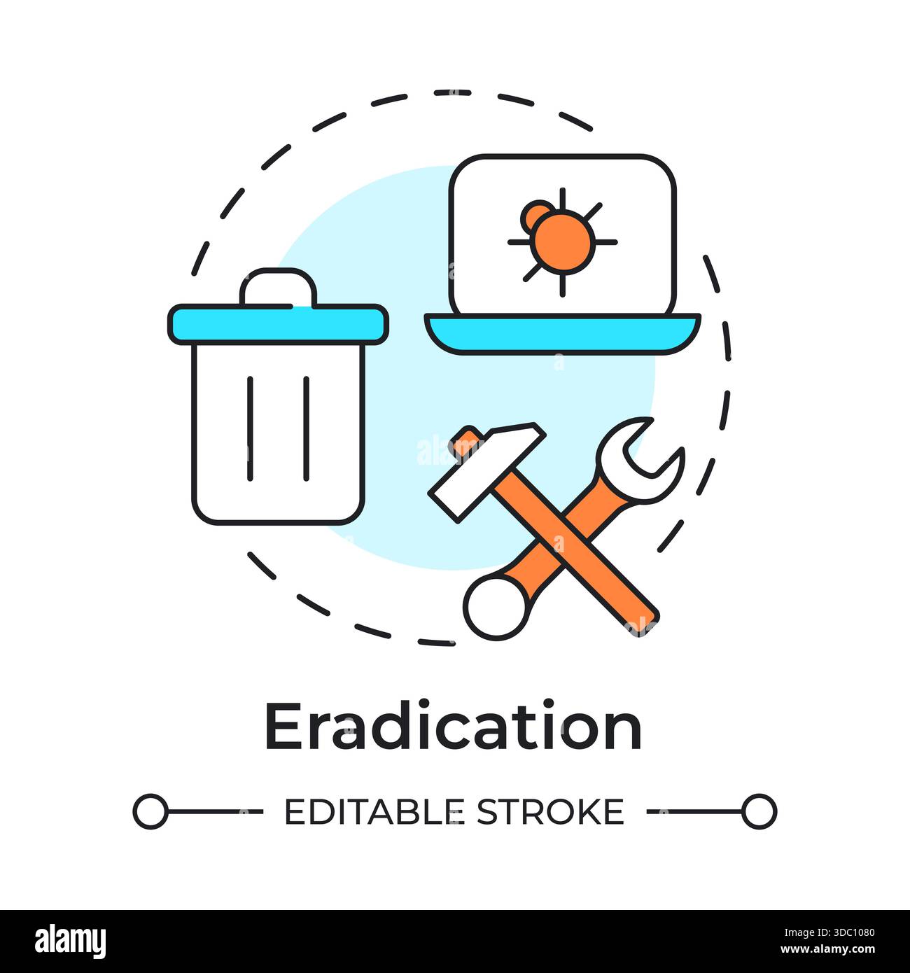 Eradication multi color concept icon Stock Vector