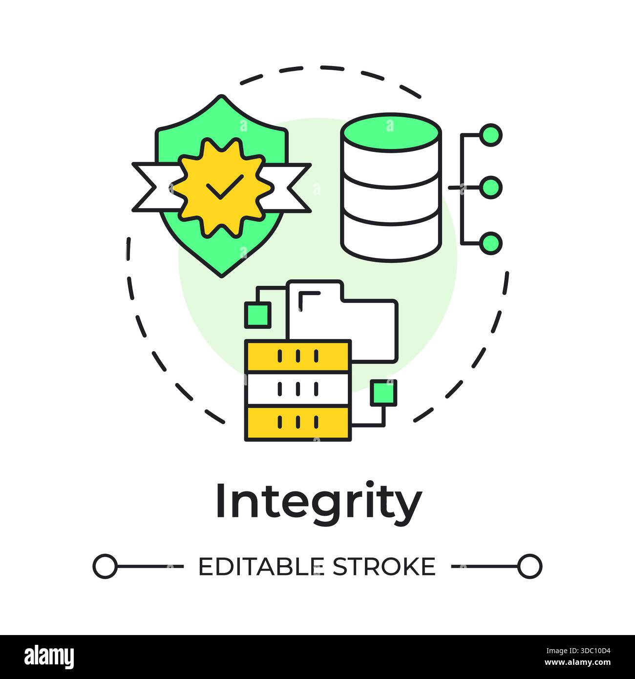 Integrity multi color concept icon Stock Vector