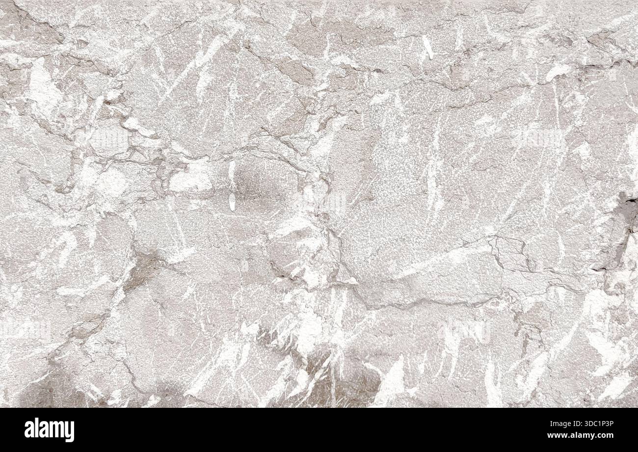 Light gray marble showing abstract natural pattern and rough rock texture Stock Photo