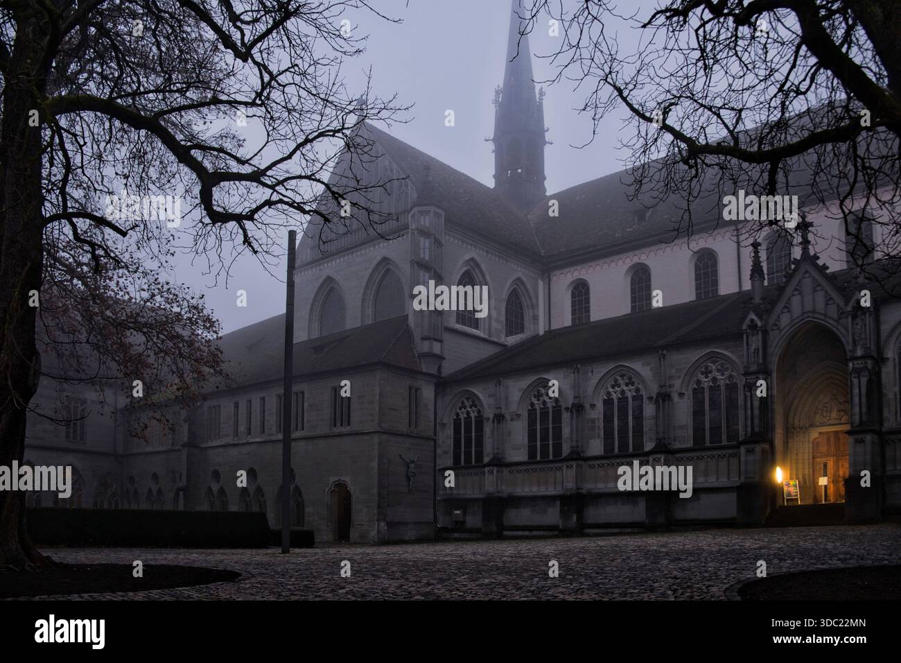 Konstanz, Abendstimmung am Münster mit leichtem Nebel *** Constance, evening atmosphere at the cathedral with light fog Stock Photo