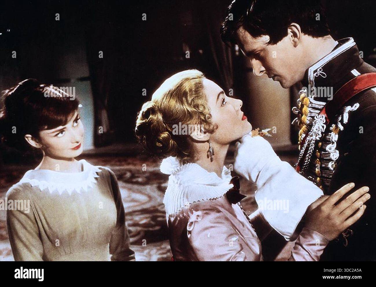 War and Peace (1956)Audrey Hepburn as Natasha Rostova Jeremy Brett as  Nikolai Rostov May Britt as Sonia Rostova *Filmstill - Editorial Use Only*  CAP/P Stock Photo - Alamy, image size:1300x991