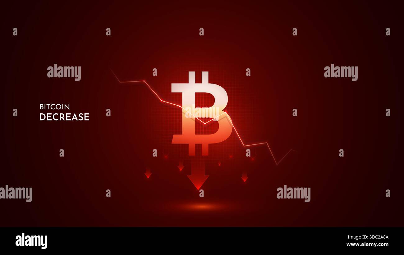 Down bitcoin hi-res stock photography and images - Alamy